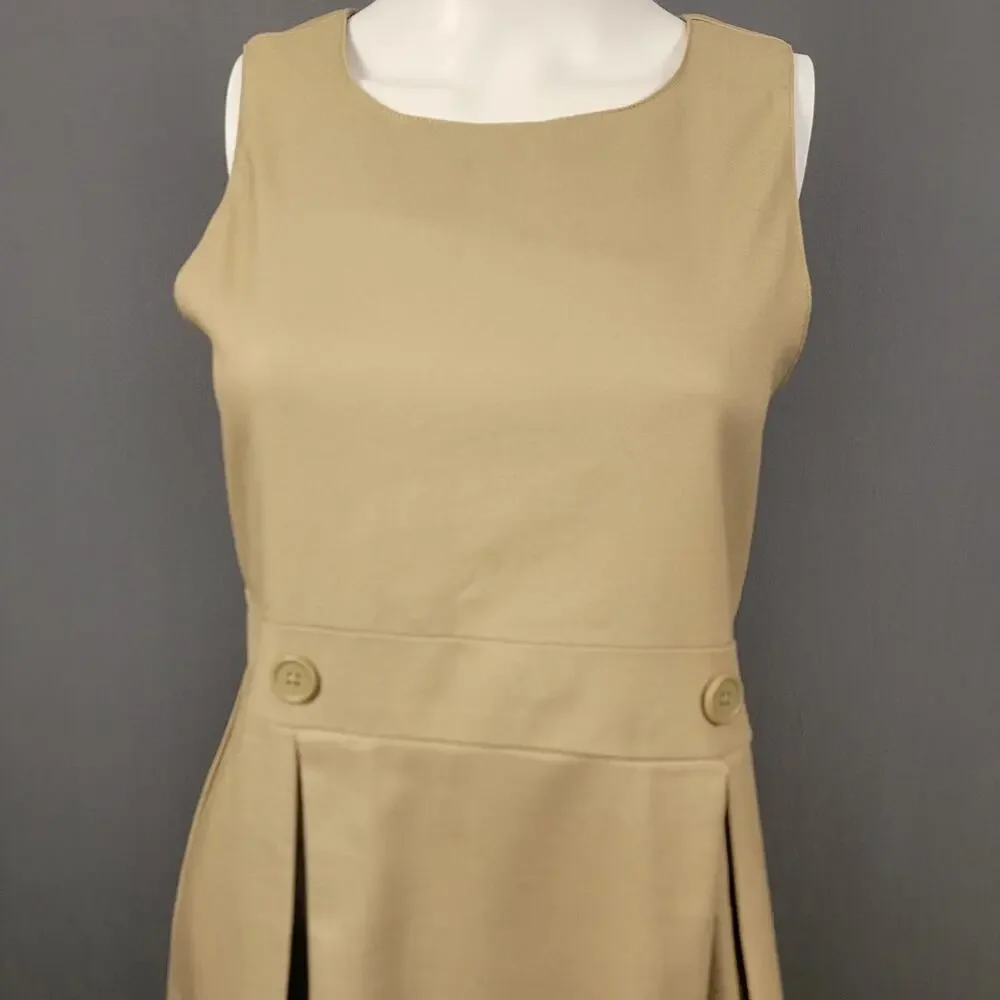 Sleeveless Mini Dress 12 Pleated Cotton Blend Classic Chic